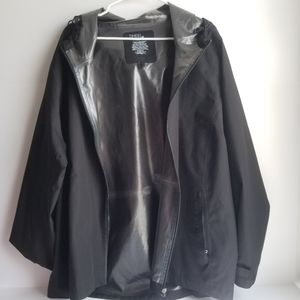 Black Plus Size 3x Rain Jacket